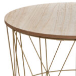 Τραπέζι σαλονιού Kumi oak-χρυσό Φ41x40εκ - Image 3
