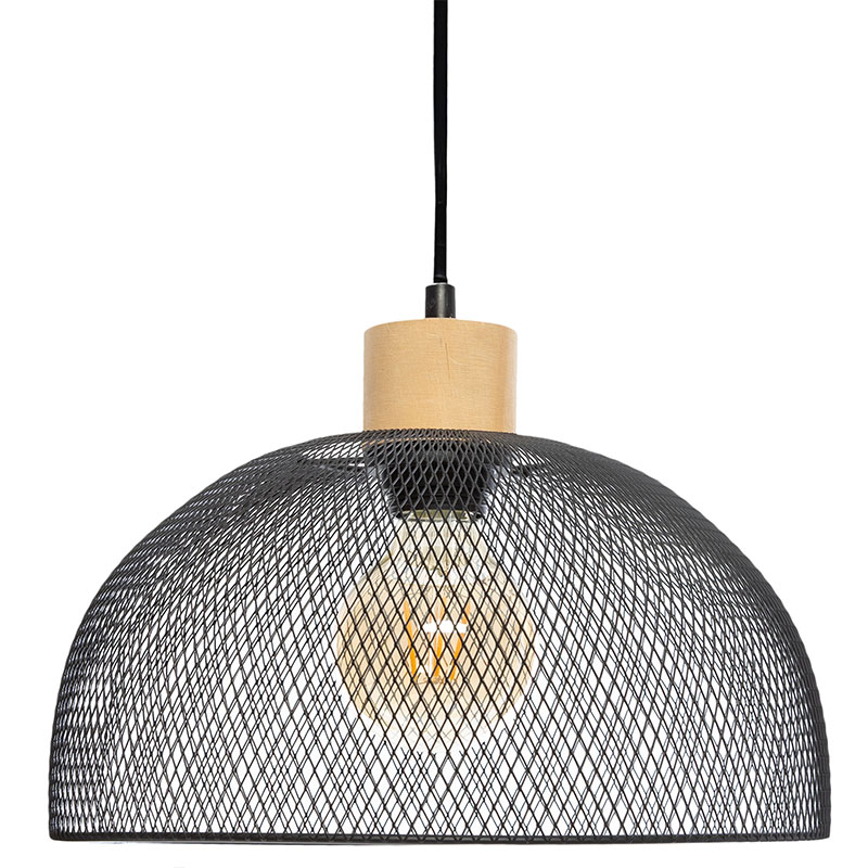 product_pako_199-000190 Φωτιστικό οροφής μονόφωτο Sam Ε27 μαύρο Φ30x22,5εκ - Image 1