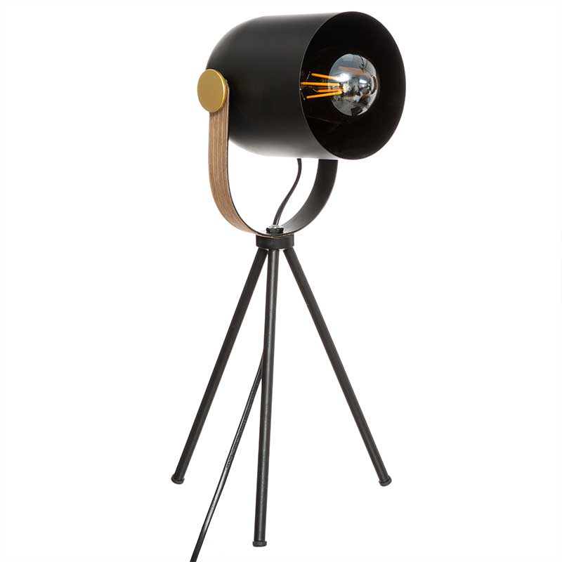 product_pako_199-000194 Επιτραπέζιο φωτιστικό Bil Ε27 μαύρο-χρυσό 18x16x45εκ - Image 1