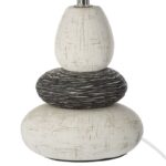 Επιτραπέζιο φωτιστικό Rockgem Ε27 ivory-ανθρακί Φ18x33εκ - Image 2