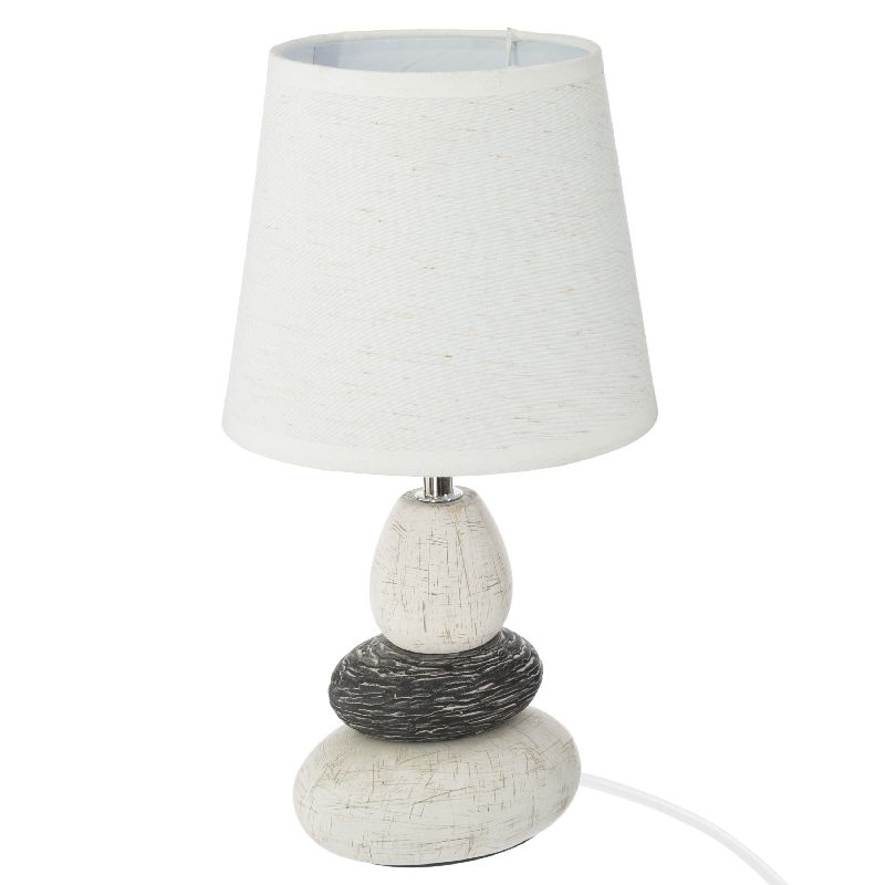product_pako_199-000456 Επιτραπέζιο φωτιστικό Rockgem Ε27 ivory-ανθρακί Φ18x33εκ - Image 1