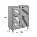 Πάγκος-ντουλάπι μπάνιου Sicela χρώμα φυσικό 60x28x80εκ - Image 4