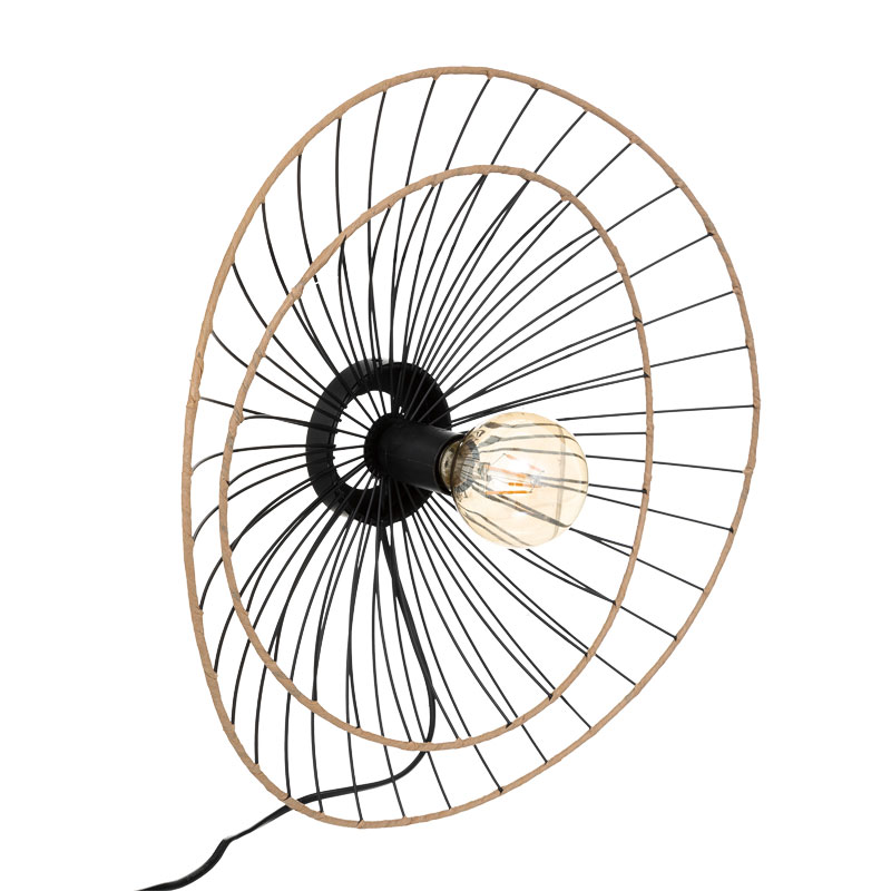product_pako_199-000541 Φωτιστικό τοίχου-απλίκα Alara E27 40W χρυσό-μαύρο Φ45x11εκ - Image 1