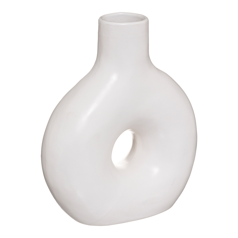 product_pako_199-000620 Βάζο Wanif κεραμικό σε λευκή απόχρωση 17x7x19.5εκ - Image 1