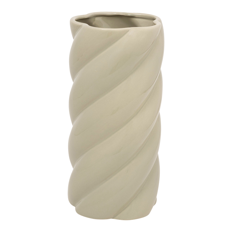 product_pako_199-000625 Βάζο Dermel κεραμικό σε μπεζ απόχρωση Φ12x25εκ - Image 1