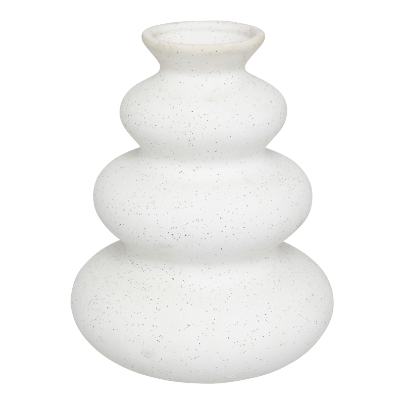product_pako_199-000634 Βάζο Delfar κεραμικό σε λευκή απόχρωση Φ16x20εκ - Image 1