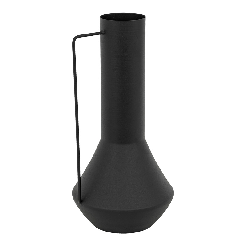 product_pako_199-000645 Βάζο Genmary μεταλλικό σε μαύρη απόχρωση Φ17x34.5εκ - Image 1