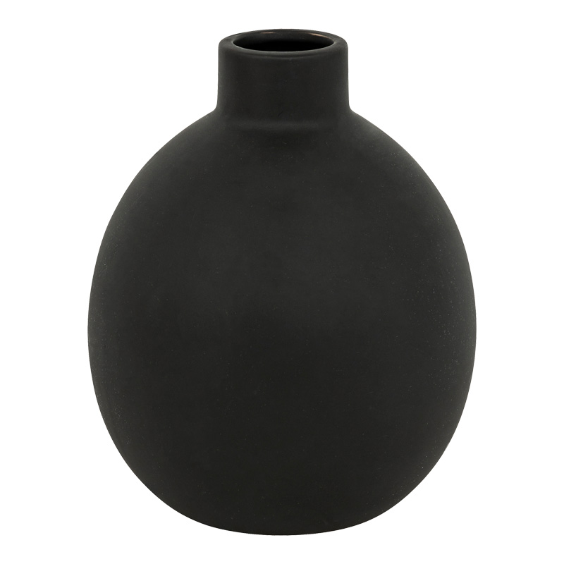 product_pako_199-000647 Βάζο Rianzo κεραμικό σε μαύρη απόχρωση Φ14.5x18εκ - Image 1