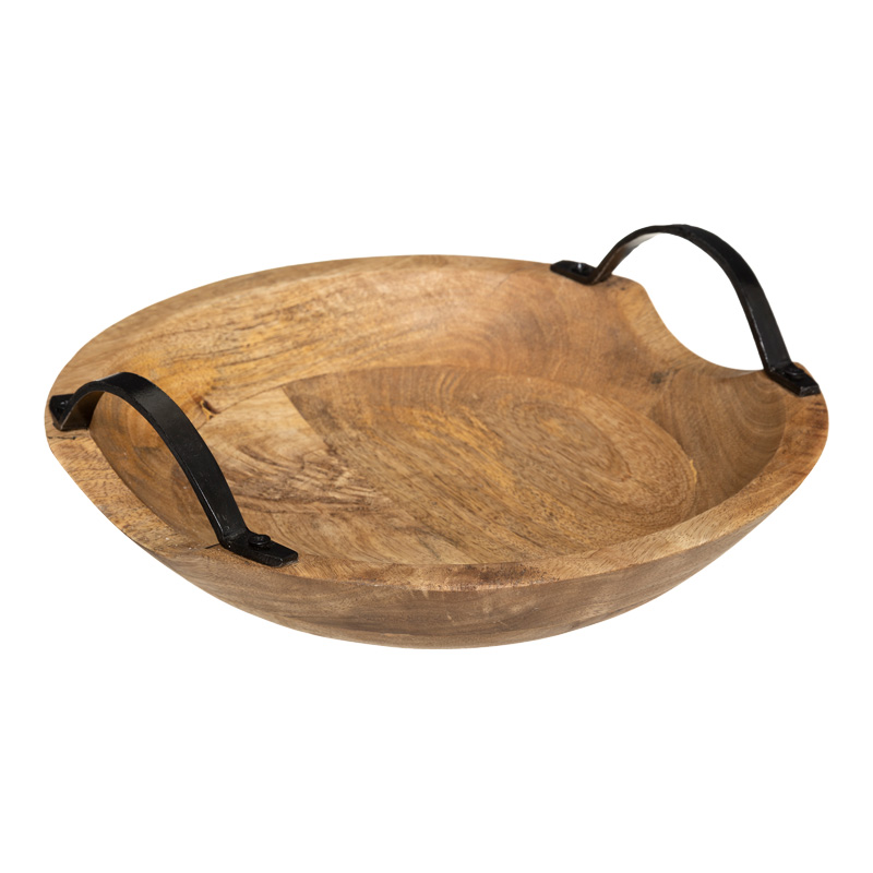 product_pako_199-000672 Διακοσμητικός δίσκος Evria mango ξύλο σε φυσική απόχρωση 30x30x8εκ - Image 1