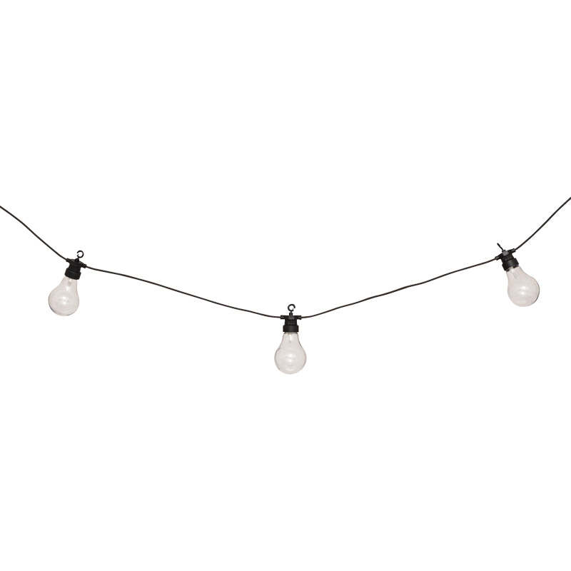 product_pako_199-000685 Διακοσμητική γιρλάντα με 10 led φωτάκια Karivan σε μαύρη απόχρωση 490x12x6εκ - Image 1
