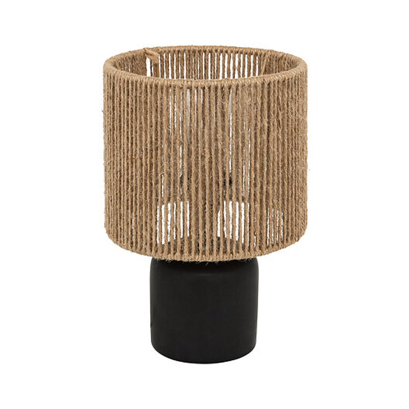 product_pako_199-000689 Επιτραπέζιο φωτιστικό Leyda κεραμικό σε μαύρο-φυσική απόχρωση Φ16x24εκ - Image 1