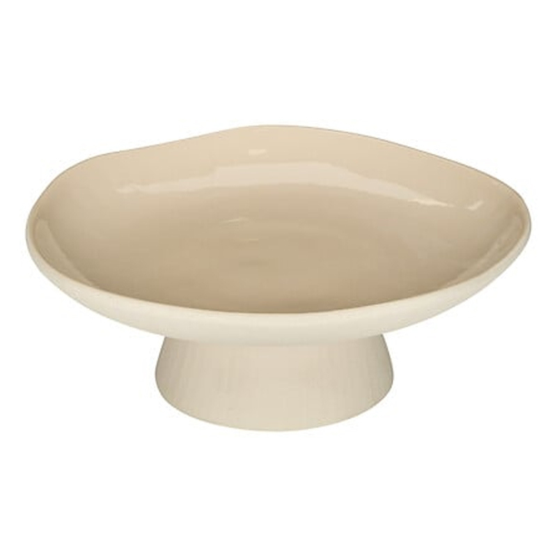 product_pako_199-000696 Διακοσμητικό μπωλ Orezan κεραμικό μπεζ Φ28x10εκ - Image 1