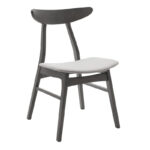 Tραπεζαρία Benson - Orlean σετ 5τμχ rustic grey - ύφασμα γκρι 80x80x75εκ - Image 5