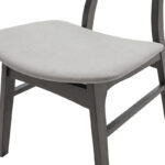 Tραπεζαρία Benson - Orlean σετ 5τμχ rustic grey - ύφασμα γκρι 80x80x75εκ - Image 7