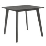 Tραπεζαρία Benson - Toto σετ 5τμχ rustic grey - ύφασμα grey 80x80x75εκ - Image 3