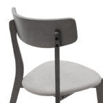 Tραπεζαρία Benson - Toto σετ 5τμχ rustic grey - ύφασμα grey 80x80x75εκ - Image 6