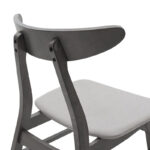 Tραπεζαρία Benson - Orlean σετ 7τμχ rustic grey - ύφασμα γκρι 150x90x75εκ - Image 5