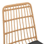 Τραπεζαρία Naoki U σετ 5τεμ rattan pe σε φυσική απόχρωση και μαύρο μέταλλο 80x80x78εκ - Image 8
