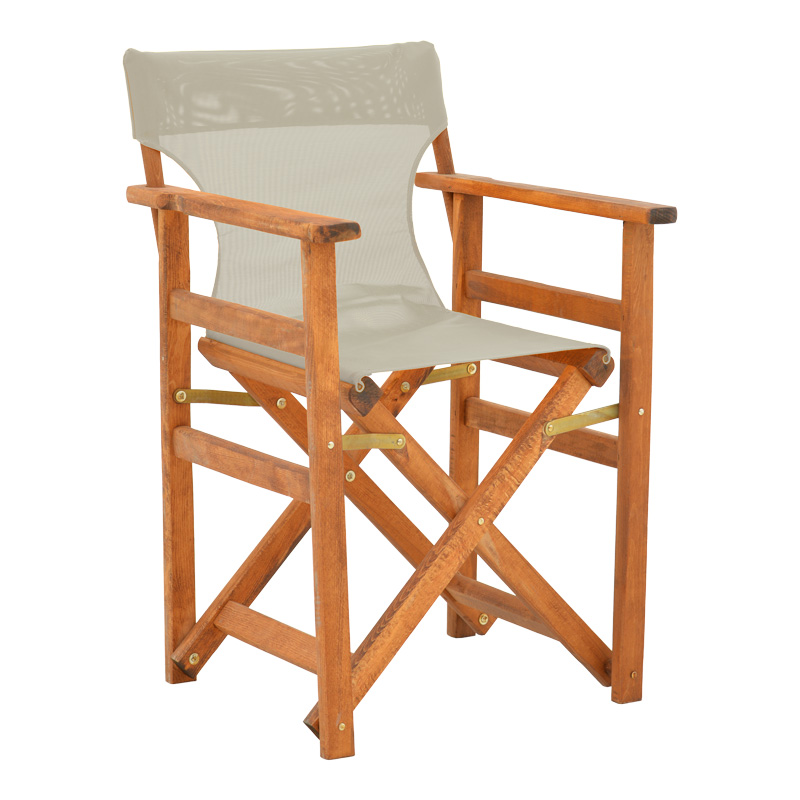 product_pako_200-001084 Καρέκλα-πολυθρόνα σκηνοθέτη Kompa μασίφ ξύλο οξιάς καρυδί-πανί Nexus γκρι-μπεζ - Image 1