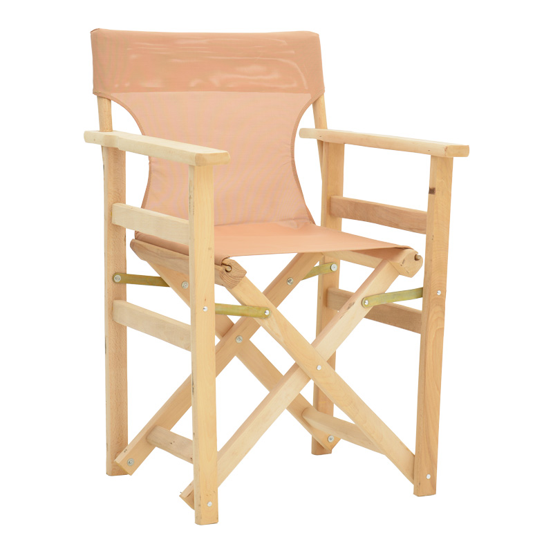product_pako_200-001091 Καρέκλα-πολυθρόνα σκηνοθέτη Kompa μασίφ σε απόχρωση άβαφου ξύλου-πανί Nexus μπεζ - Image 1