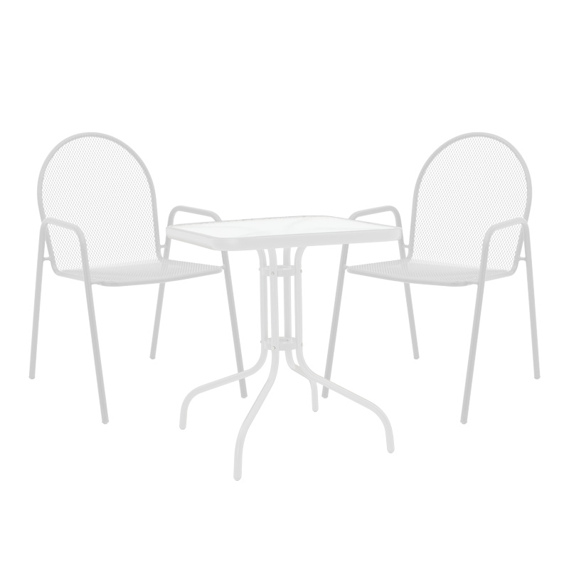 product_pako_200-001134 Τραπεζαρία Watson-Tarete σετ 3τεμ μέταλλο σε λευκή απόχρωση - Image 1
