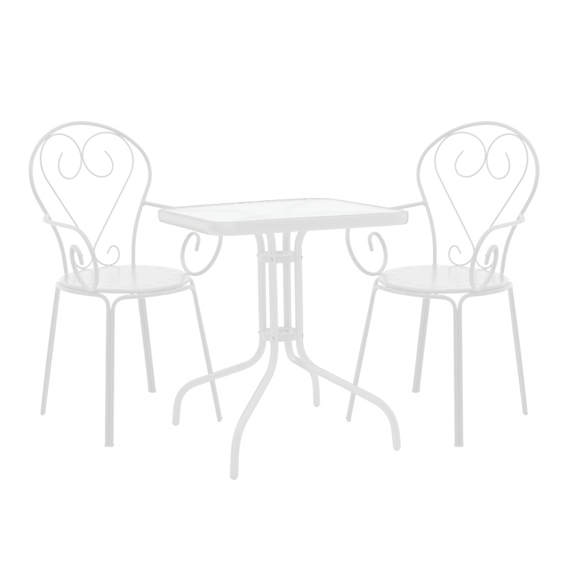 product_pako_200-001135 Τραπεζαρία Watson-Monasty σετ 3τεμ μέταλλο σε λευκή απόχρωση - Image 1