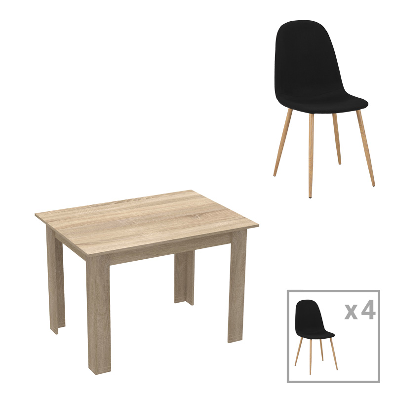 product_pako_200-001227 Τραπεζαρία Manka-Bella σετ 5τεμ σε sonoma απόχρωση 110x80x70εκ - Image 1