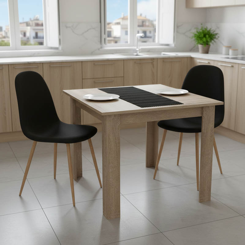 product_pako_200-001230 Τραπεζαρία Manka I-Bella σετ 3τεμ σε sonoma truffle απόχρωση 80x80x77εκ - Image 1
