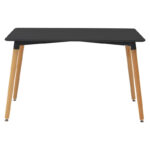 Τραπεζαρία Natali-Noor σετ 5τεμ MDF λευκό-μπεζ-μαύρο 120x80x76εκ - Image 6