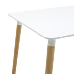Τραπεζαρία Natali-Noor σετ 5τεμ MDF λευκό-μπεζ ύφασμα 120x80x76εκ - Image 7
