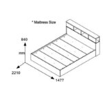 Σετ Κρεβατοκάμαρας Olympus White με Κρεβάτι 140x200εκ Σετ 3τεμ - Image 6