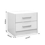 Σετ Κρεβατοκάμαρας Olympus White με Κρεβάτι 140x200εκ Σετ 4τεμ - Image 7