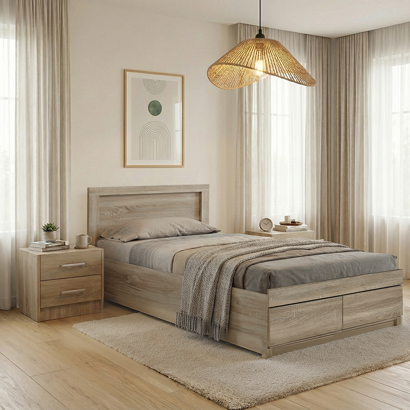 product_pako_200-001446 Σετ Κρεβατοκάμαρας Olympus Sonoma με Κρεβάτι 120x200εκ Σετ 3τεμ - Image 1