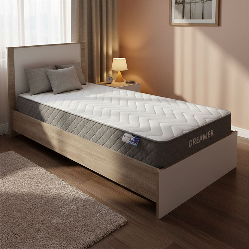 product_pako_200-001456 Κρεβάτι με στρώμα Athos-Dreamer sonoma-λευκό 90x190εκ - Image 1
