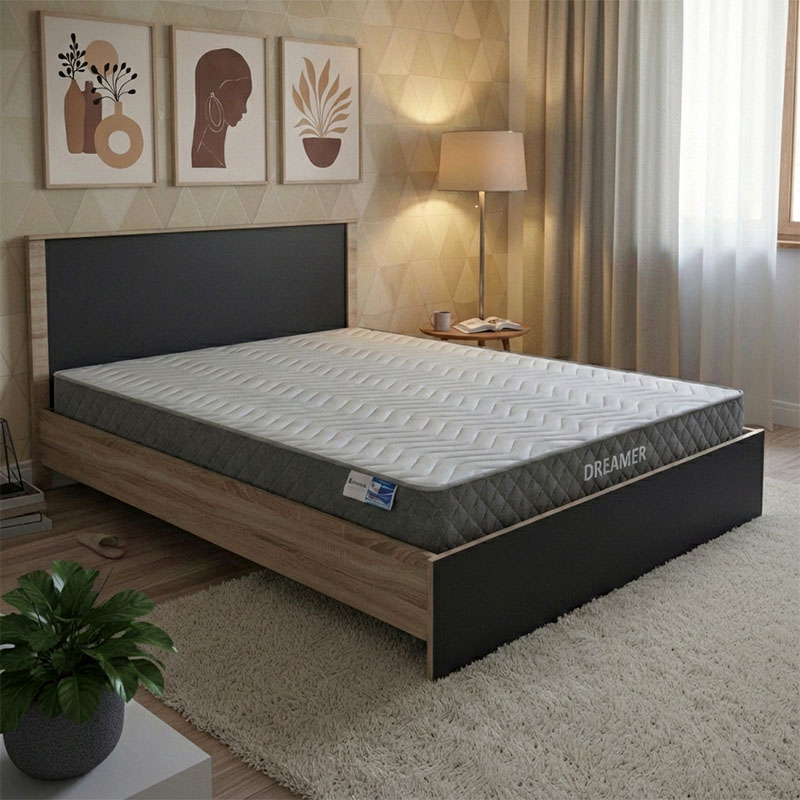 product_pako_200-001460 Κρεβάτι με στρώμα Athos-Dreamer sonoma-ανθρακί 160x200εκ - Image 1