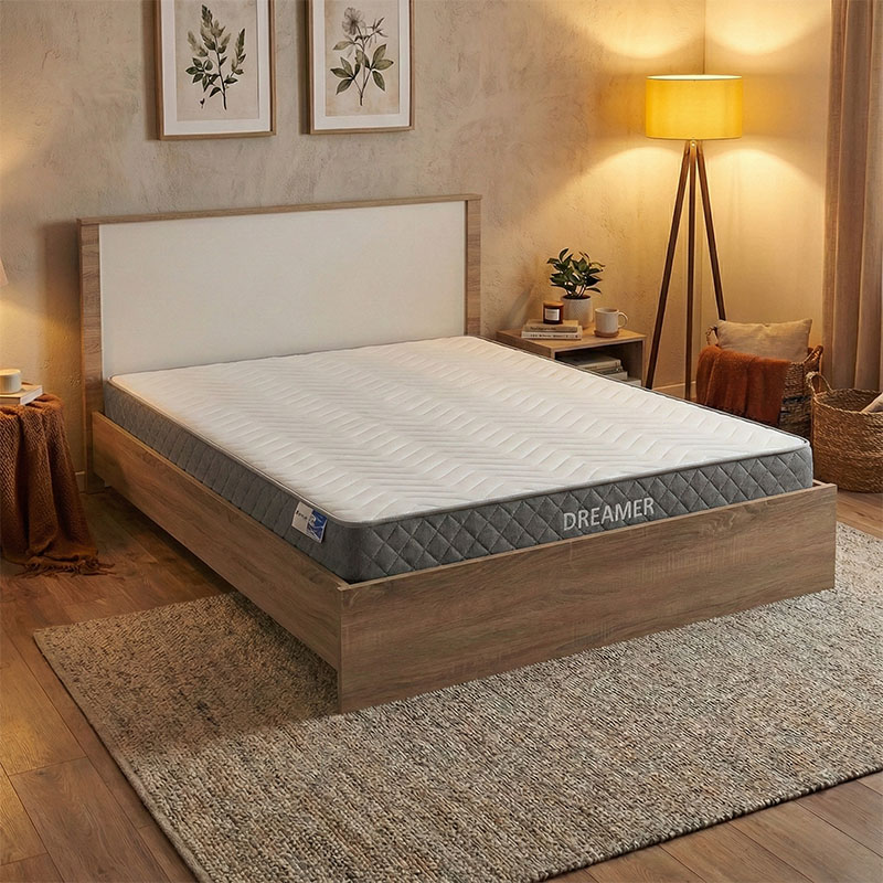 product_pako_200-001461 Κρεβάτι με στρώμα Athos-Dreamer sonoma-λευκό 160x200εκ - Image 1