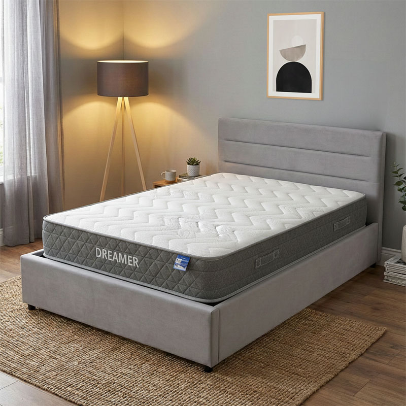 product_pako_200-001472 Κρεβάτι με στρώμα και αποθηκευτικό χώρο Molito-Dreamer βελούδο γκρι 120x200εκ - Image 1