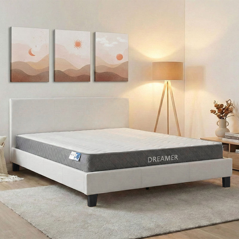 product_pako_200-001484 Κρεβάτι με στρώμα Nevil-Dreamer pu λευκό 150x200εκ - Image 1