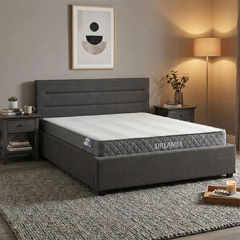 product_pako_200-001501 Κρεβάτι με στρώμα και αποθηκευτικό χώρο Molito-Dreamer ύφασμα ανθρακί 160x200εκ - Image 1