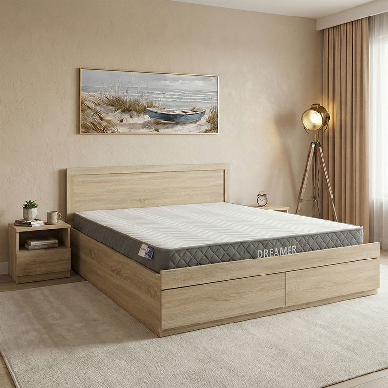 product_pako_200-001518 Κρεβάτι με στρώμα και συρτάρι Olympus-Dreamer sonoma 160x200εκ - Image 1