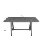 Τραπεζαρία Malibu μασίφ ξύλο ακακίας 180x90x75εκ Σετ 7τεμ - Image 8