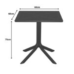 Τραπεζαρία Groovy Zoi σετ 3τεμ ανθρακί PP 60x60x76εκ - Image 6
