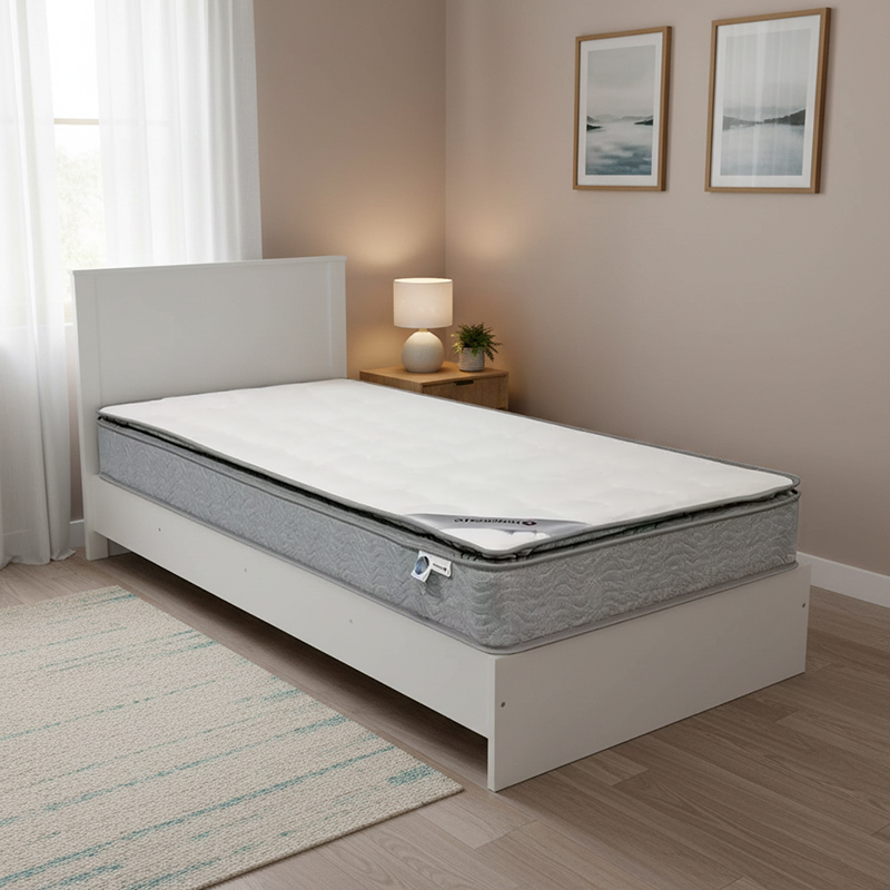 product_pako_200-001648 Κρεβάτι με στρώμα Athos-Perfecto λευκό 90x190εκ - Image 1