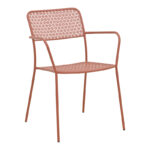 Τραπεζαρία Moraja Federal σετ 5τεμ terracotta μέταλλο 140x80x72εκ - Image 5
