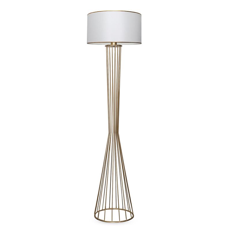 product_pako_202-000012 Φωτιστικό δαπέδου Firdo Ε27 χρυσό-λευκό Φ38x155εκ - Image 1