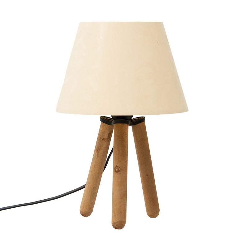 product_pako_202-000033 Επιτραπέζιο φωτιστικό PWL-1071 Ε27 εκρού-φυσικό Φ22x32εκ - Image 1