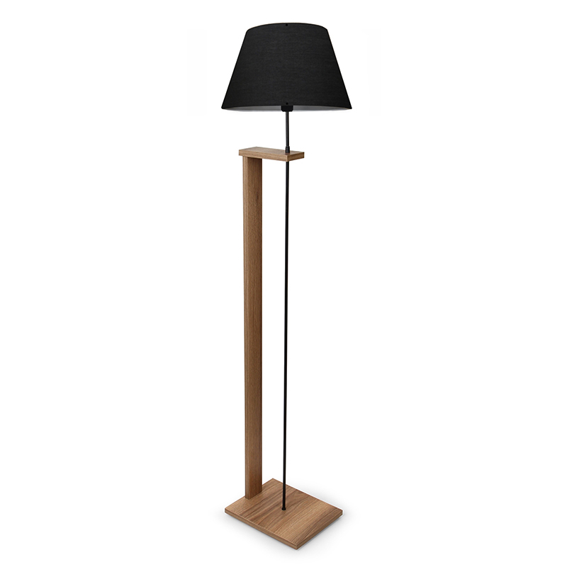product_pako_202-000047 Φωτιστικό δαπέδου Lumino Ε27 μαύρο-καρυδί Φ38x150εκ - Image 1