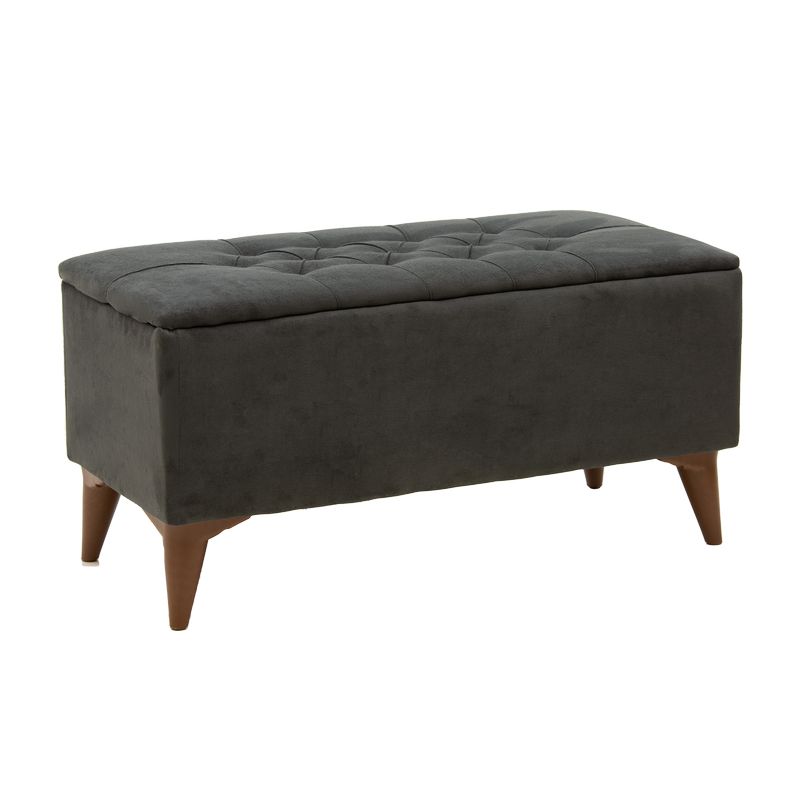 product_pako_202-000085 Σκαμπό-μπαούλο Elone γκρι-καρυδί 90x40x44εκ - Image 1