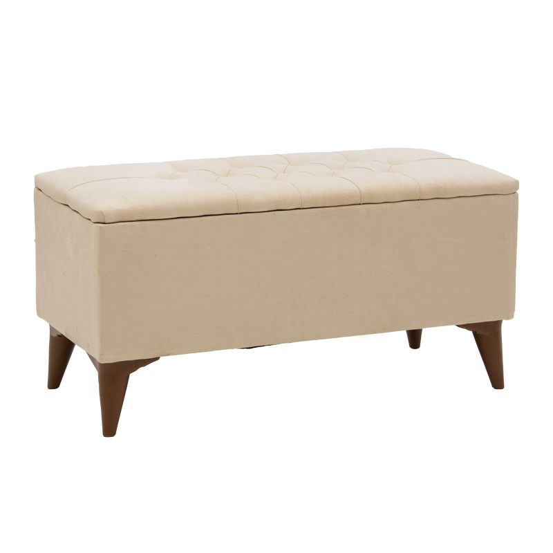 product_pako_202-000086 Σκαμπό-μπαούλο Elone μπεζ-καρυδί 90x40x44εκ - Image 1