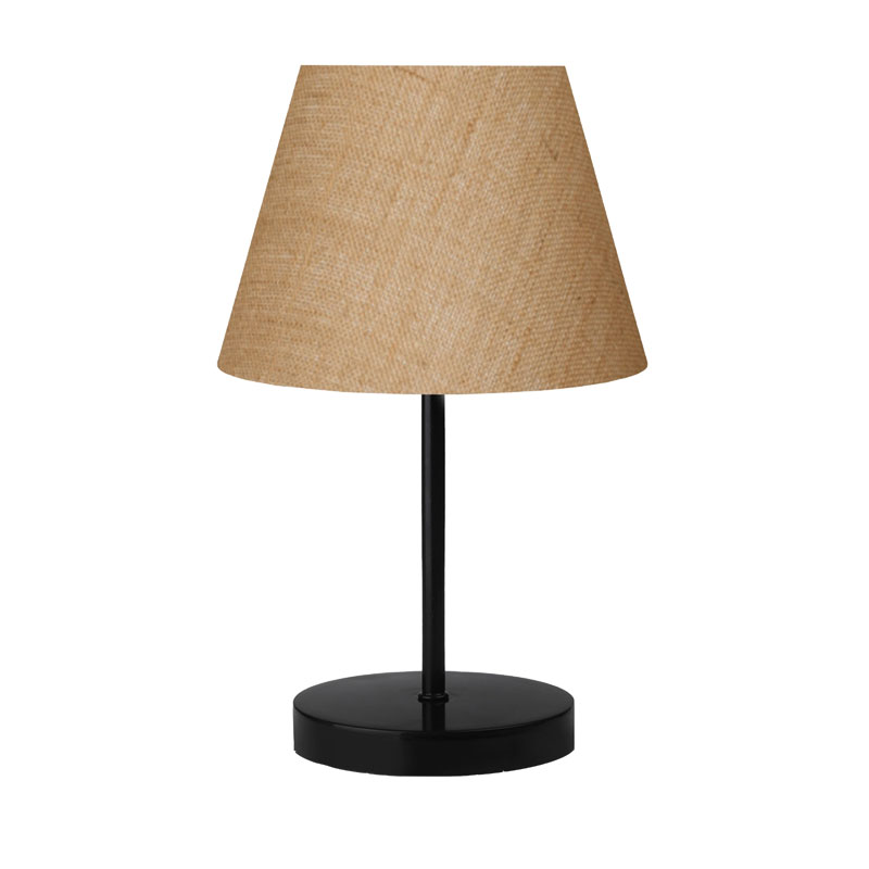 product_pako_202-000099 Επιτραπέζιο φωτιστικό PWL-1146 Ε27 μπεζ-μαύρο Φ22x37εκ - Image 1